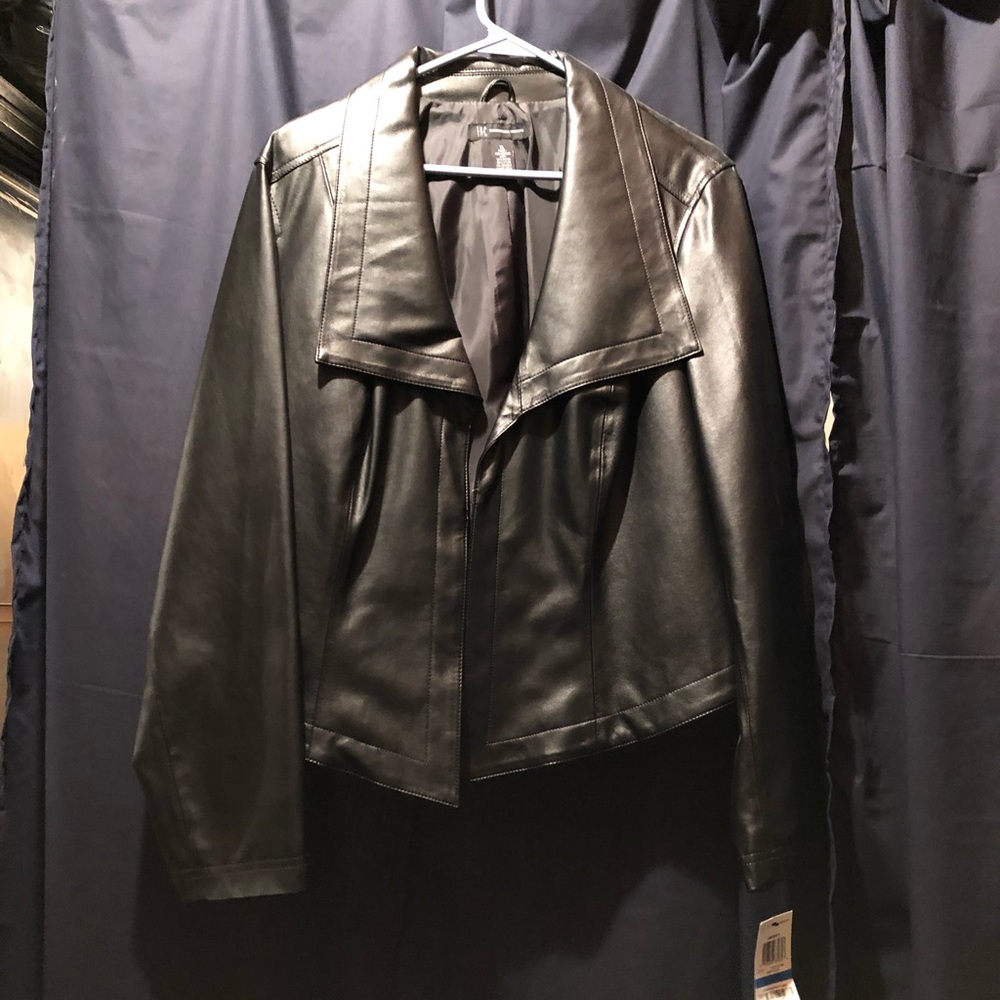 Leather dress jacket